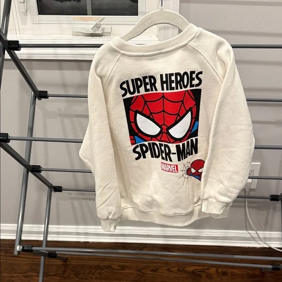 Zara Marvel Kids White Spider-Man Sweatshirt - Picture 5 of 8